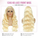 Vinisay 13x6 HD lace melting into dark skin tone, natural look