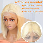 13×4 HD Lace Straight Bob Wig — #613 Blonde | Vinisay