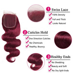 99J Burgundy Body Wave Bundles — Brazilian Virgin Hair | Vinisay
