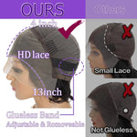 Vinisay natural black straight bob wig side view, 180% density
