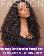 Burmese Curly Virgin Hair Bundles — Natural Black | Vinisay