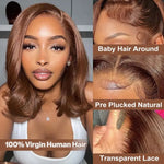 13×4 HD Lace Straight Bob Wig — Chocolate Brown | Vinisay