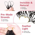 Boho Feather Extensions Human Hair Burmese Curly 50 Strands Pre-Separated | Vinisay