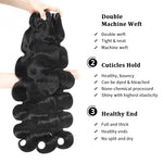 16A Grade Virgin Body Wave Bundles — Natural Black | Vinisay