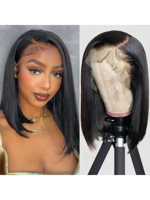 13×4 HD Lace Straight Bob Wig — Natural Black | Vinisay