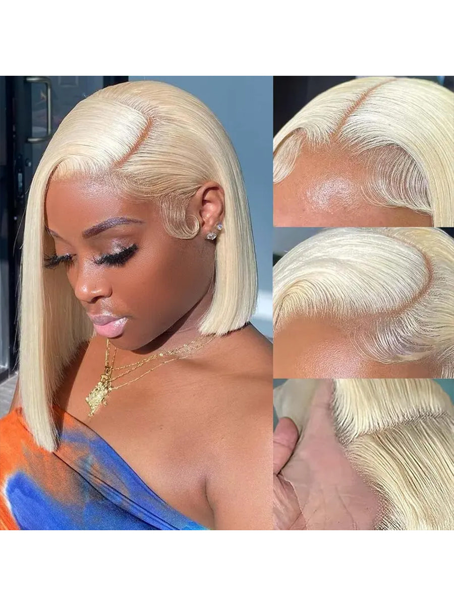 13×4 HD Lace Straight Bob Wig — #613 Blonde | Vinisay