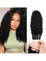 Boho Feather Extensions Human Hair Burmese Curly 50 Strands Pre-Separated | Vinisay