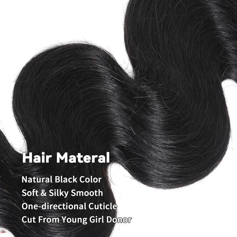 16A Grade Virgin Body Wave Bundles — Natural Black | Vinisay