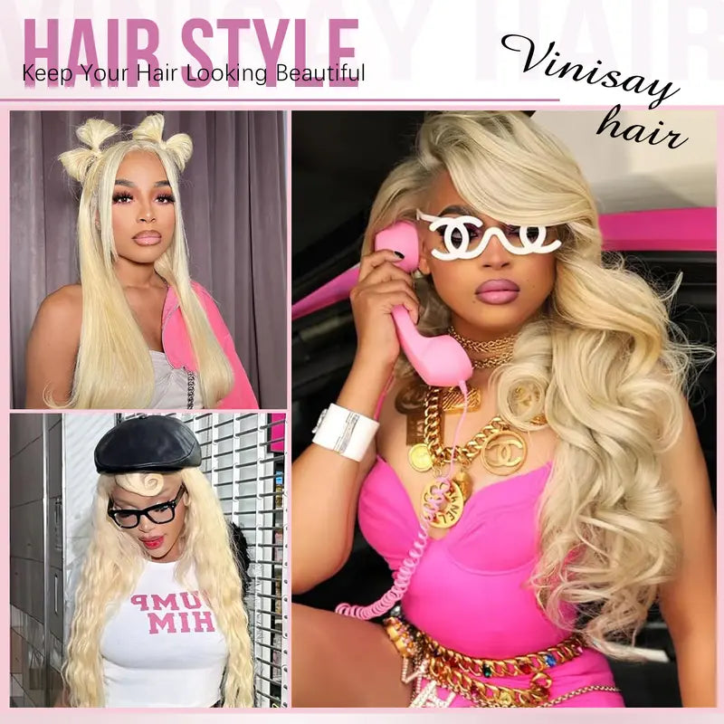 HD Lace Front Wig Straight Human Hair 613 Blonde 13x6 | Vinisay