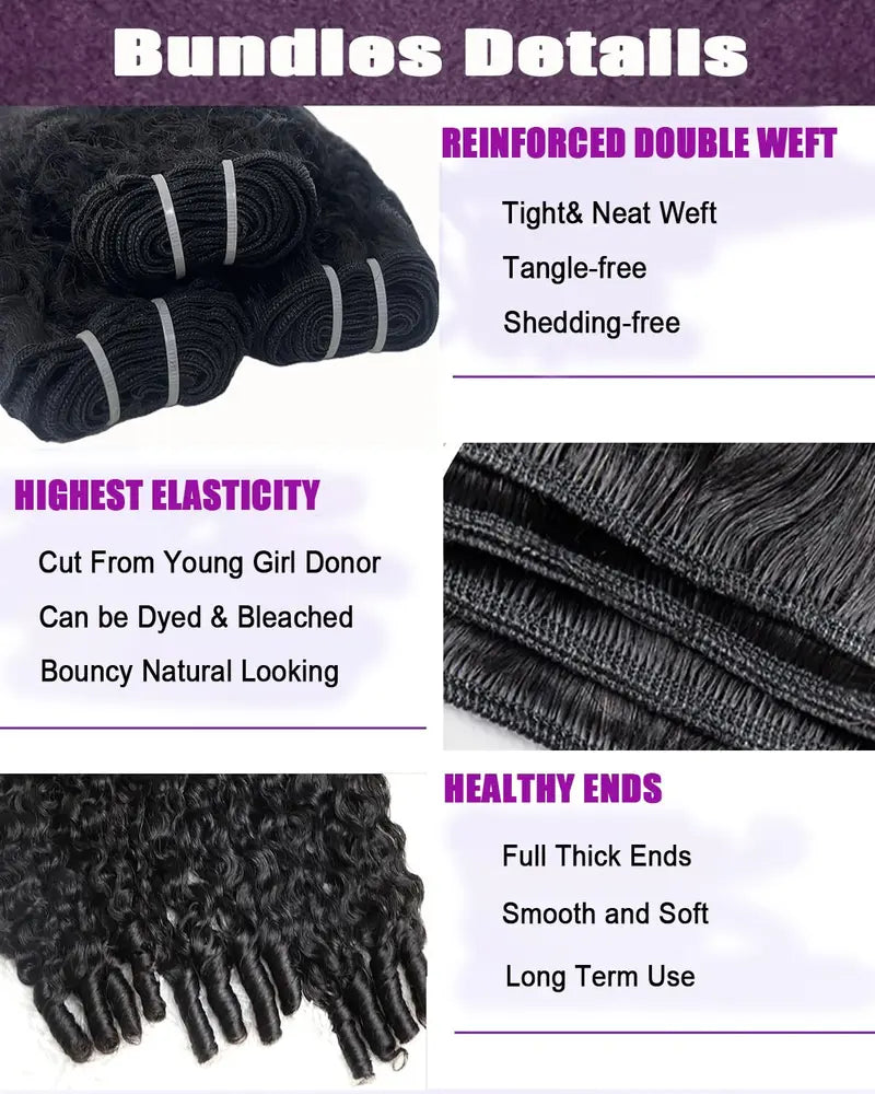 Burmese Curly Virgin Hair Bundles — Natural Black | Vinisay