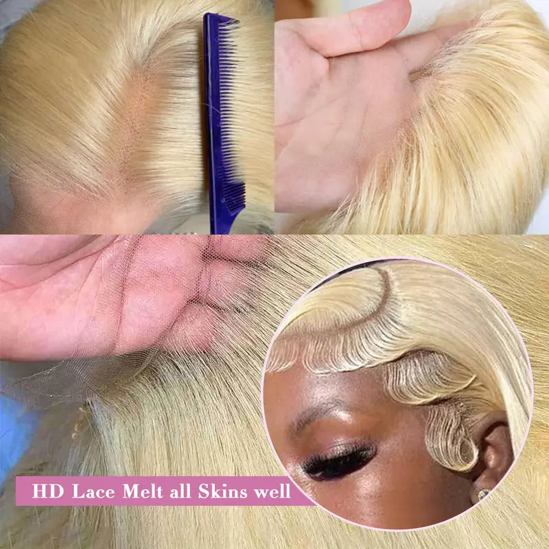 HD Lace Front Wig Straight Human Hair 613 Blonde 13x6 | Vinisay