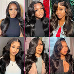 Black woman wearing Vinisay body wave hair bundles sew-in install